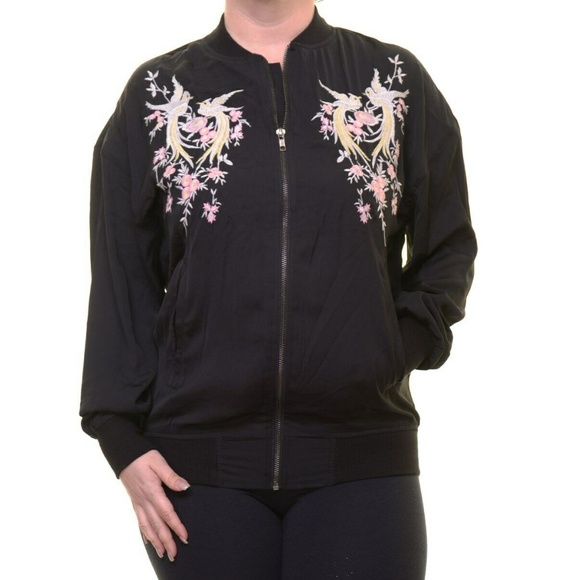 NWT Buffalo Embroidered Light Weight Bomber M - Picture 1 of 4